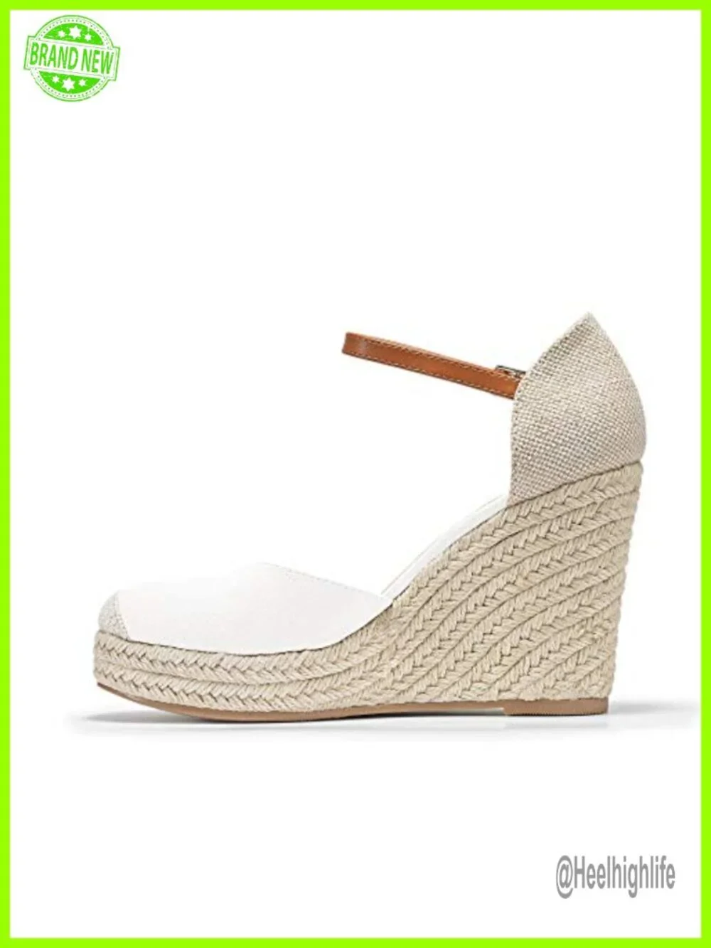 Espadrille Wedge Sandals Ankle Strap Closed Toe Women's Platform Heels